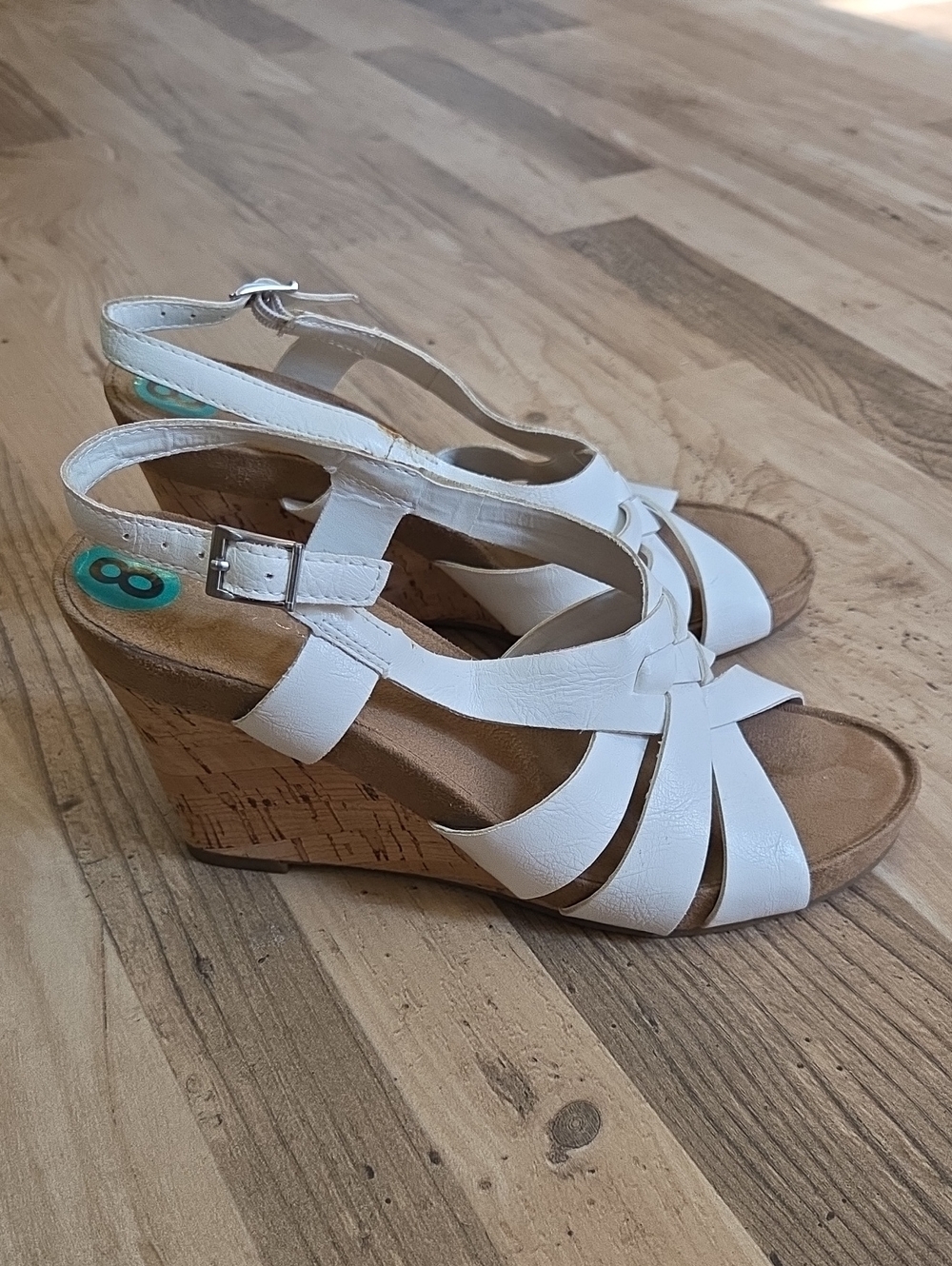 NEW Aerosoles Slightly Off White Cork Wedge Heels